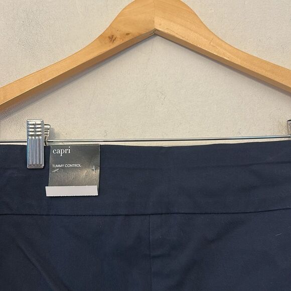 Alfani Navy Pull on Tummy Control Capri Pants Size 8P New - Picture 4 of 7